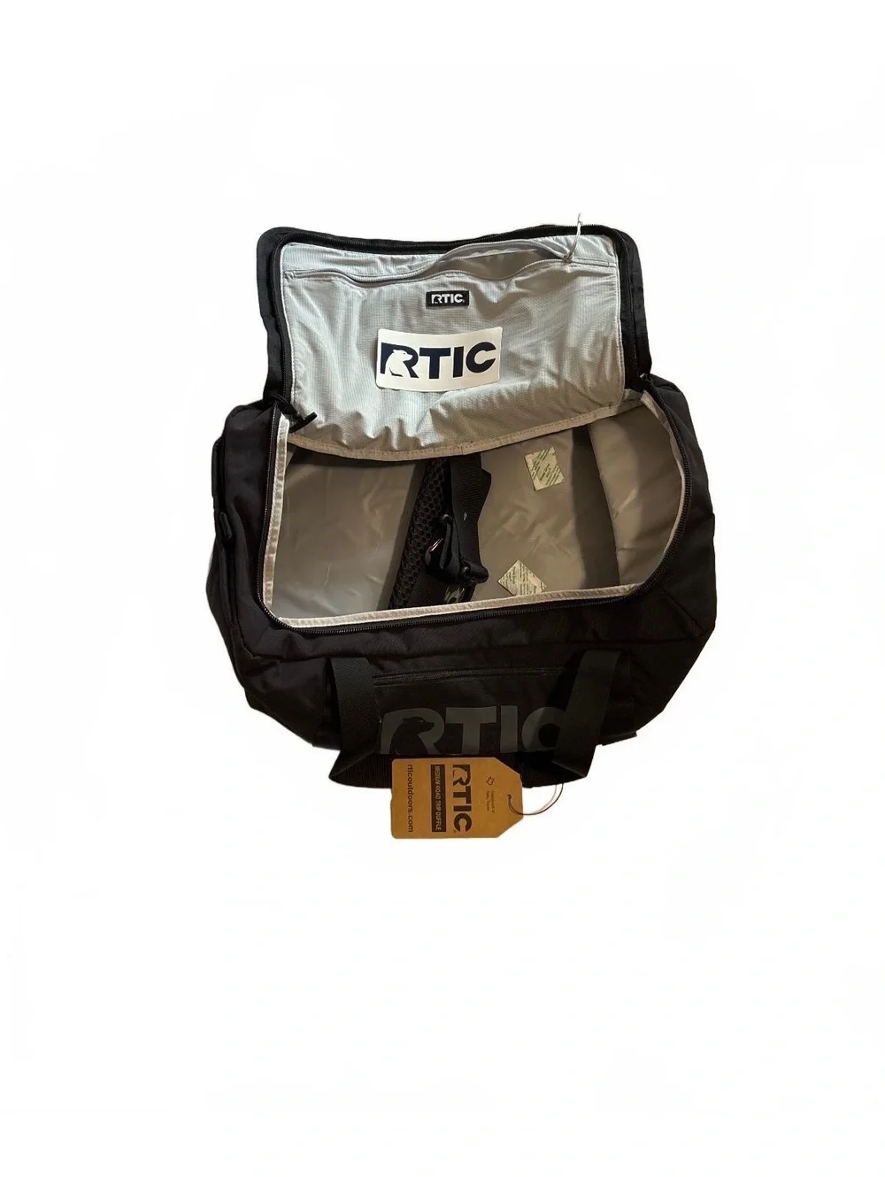 RTIC Road Trip Duffle Bag 45L Black Detroit Refinery Air Monitoring Team NWT